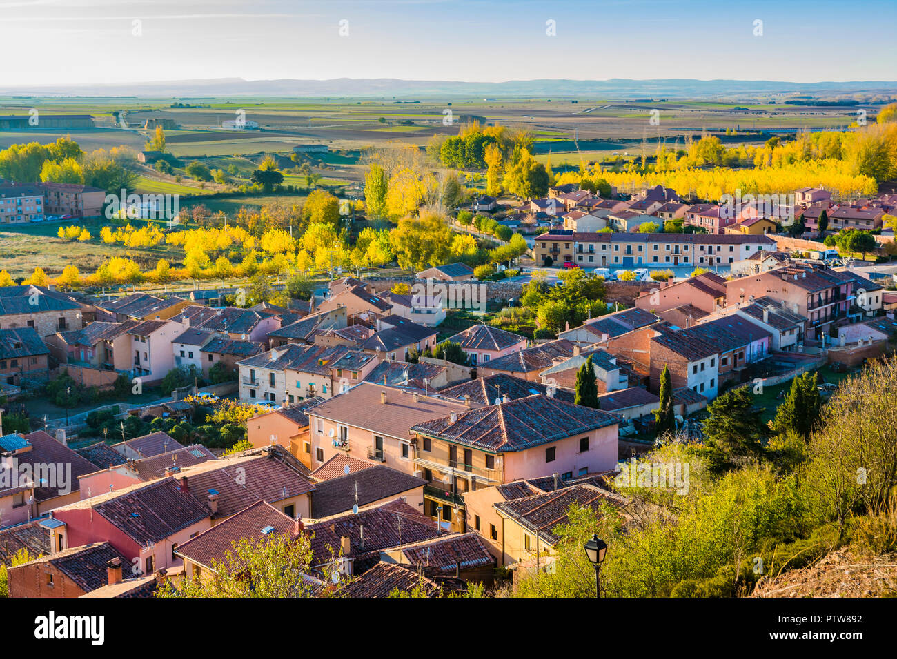View of Ayllon. Ayllon, Segovia, Castilla y leon, Spain, Europe. Stock Photo