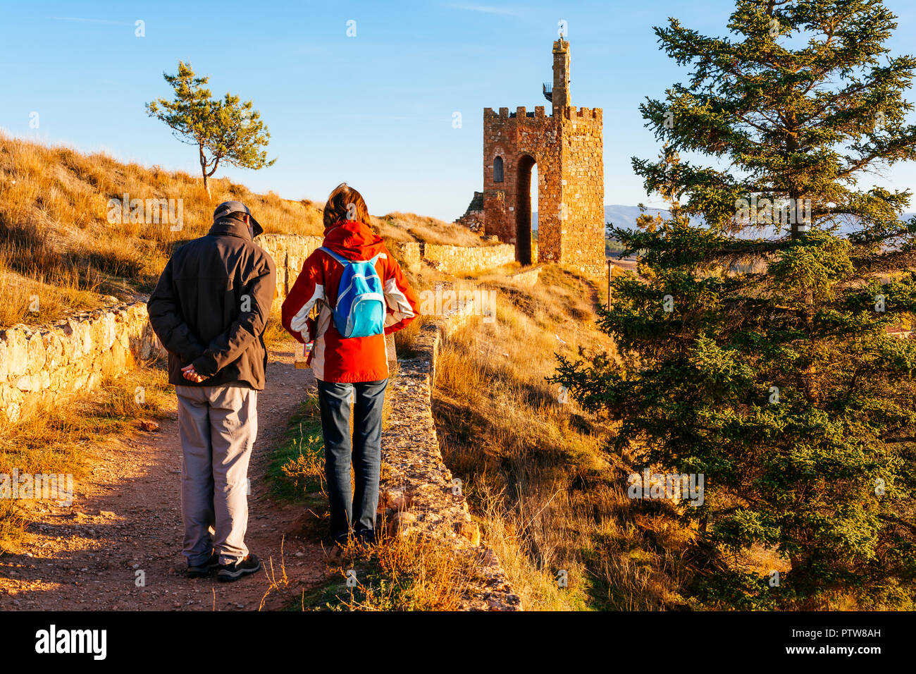 Watchtower La Martina. Ayllon, Segovia, Castilla y leon, Spain, Europe. Stock Photo