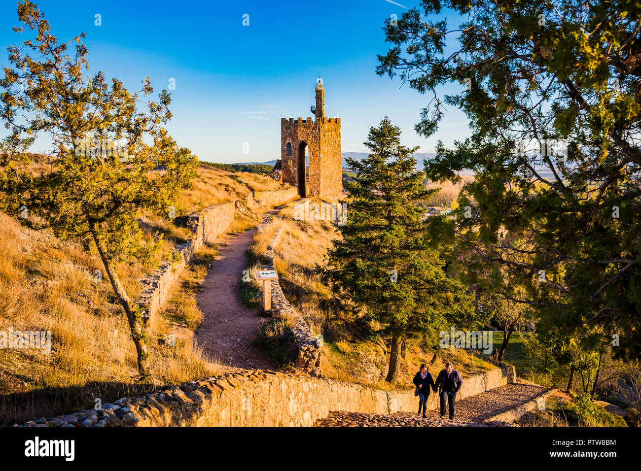 Watchtower La Martina. Ayllon, Segovia, Castilla y leon, Spain, Europe. Stock Photo