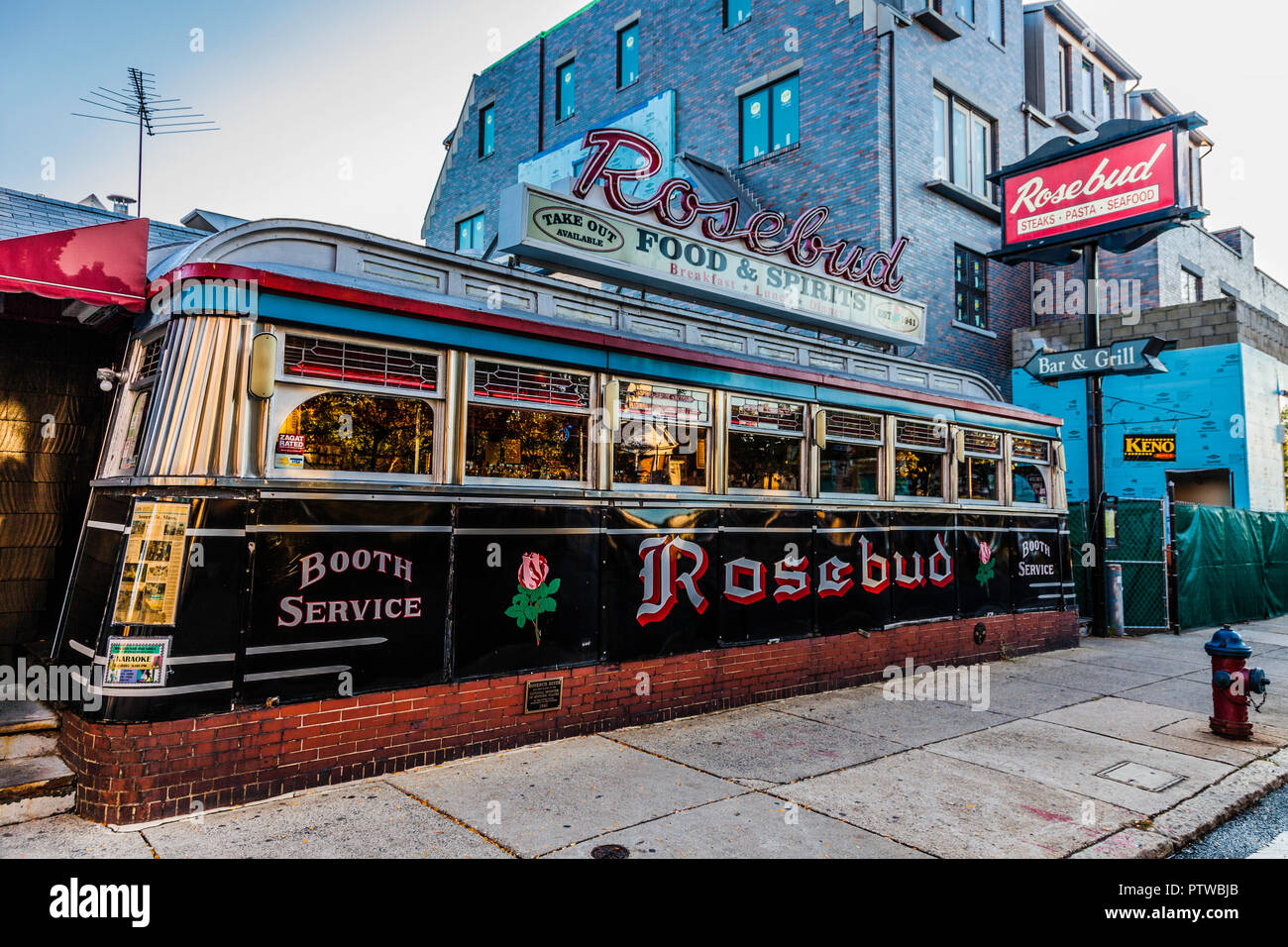 Rosebud Diner Somerville, Massachusetts, USA Stock Photo Alamy