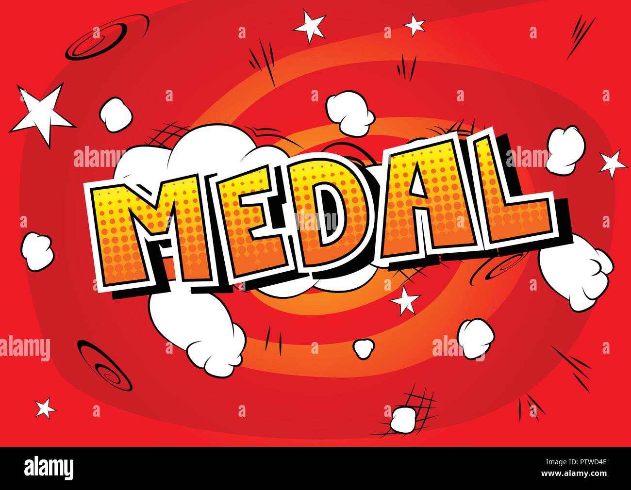 Medal - Vector illustrated comic book style phrase. Stock Vector