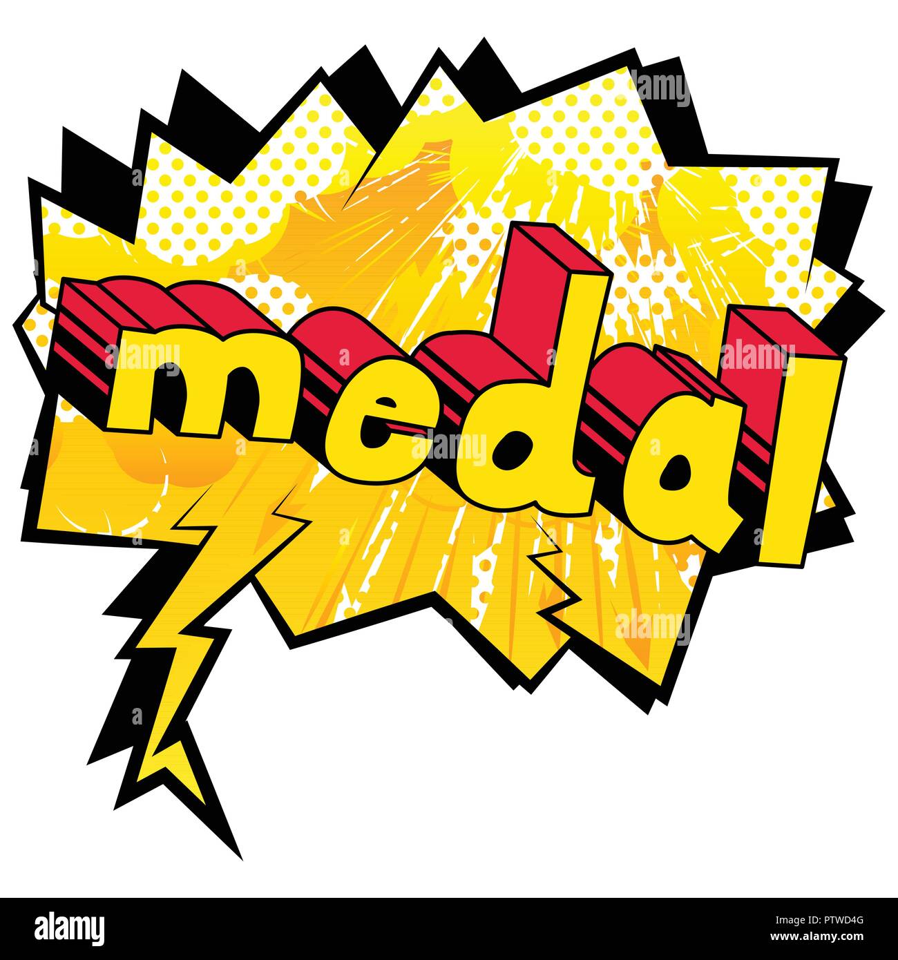 Medal - Vector illustrated comic book style phrase. Stock Vector