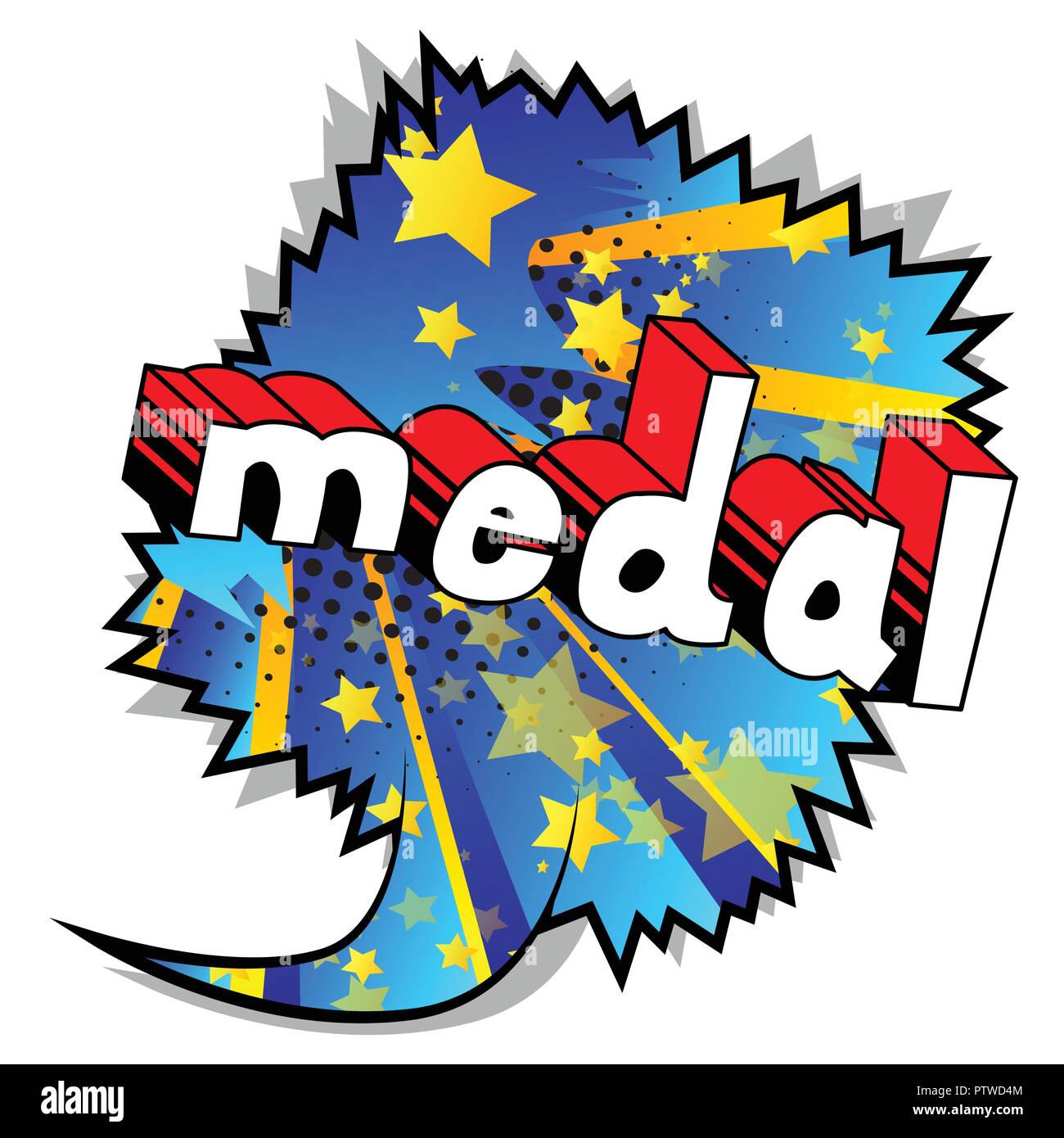 Medal - Vector illustrated comic book style phrase. Stock Vector
