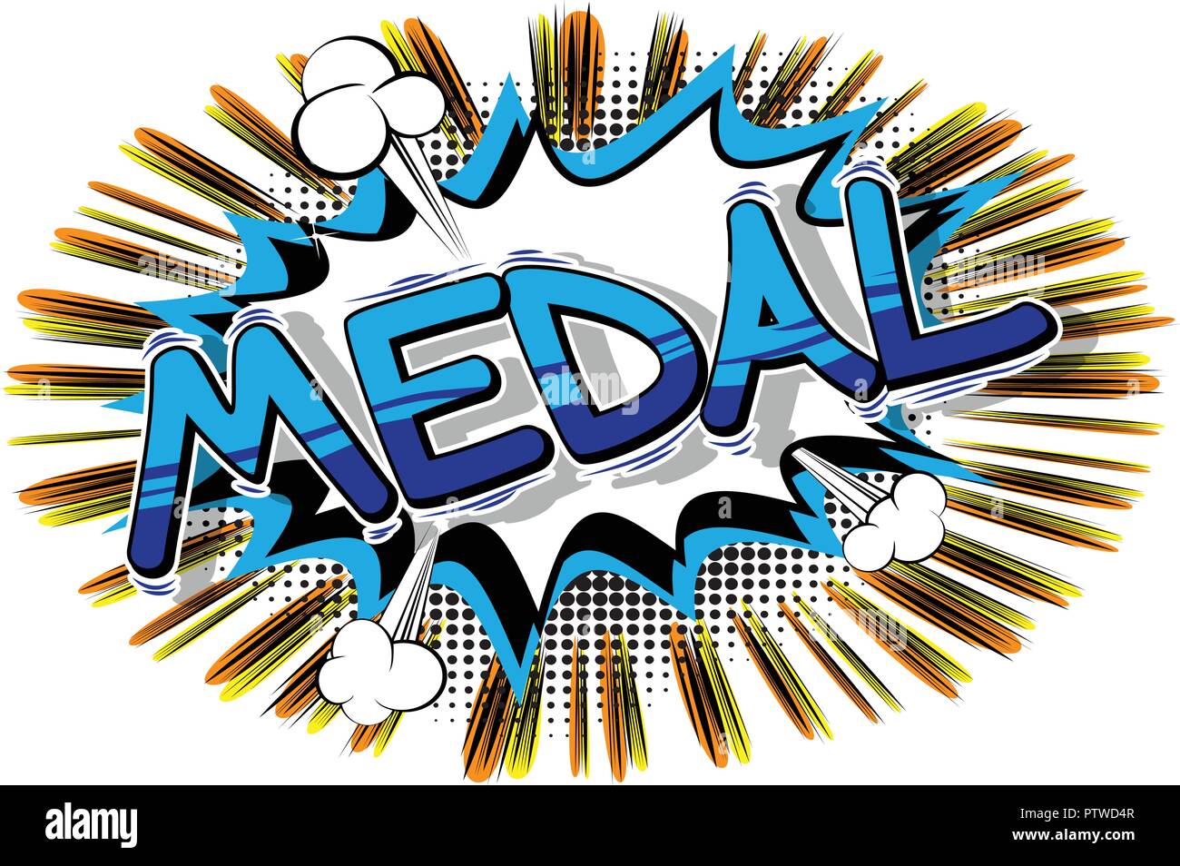 Medal - Vector illustrated comic book style phrase. Stock Vector