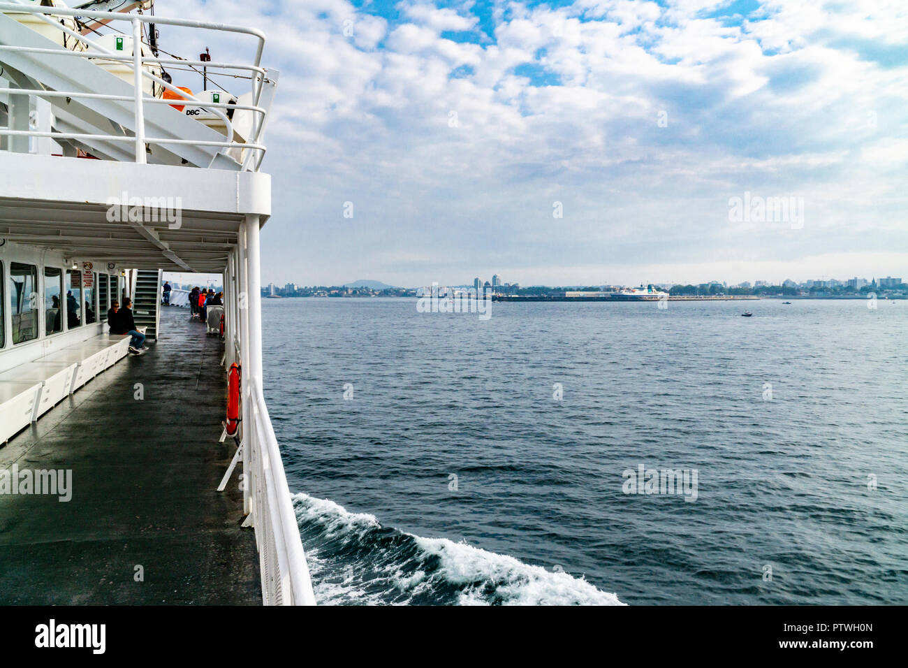 On the Black Ball ferry to Victoria, Vancouver Island British Columbia  Canada from Port Angeles Washington Stock Photo - Alamy