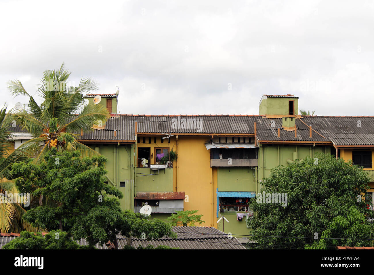 The stacks of housing area in colombo taken in sri lanka august 2018