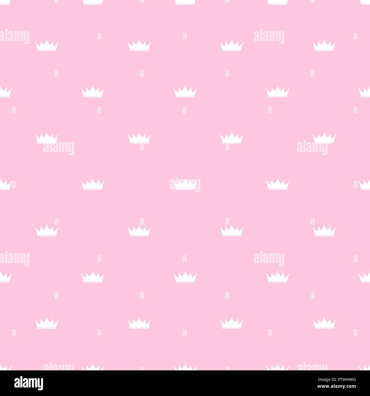 Princess Crown Seamless Pattern Background Vector Illustration Stock ...