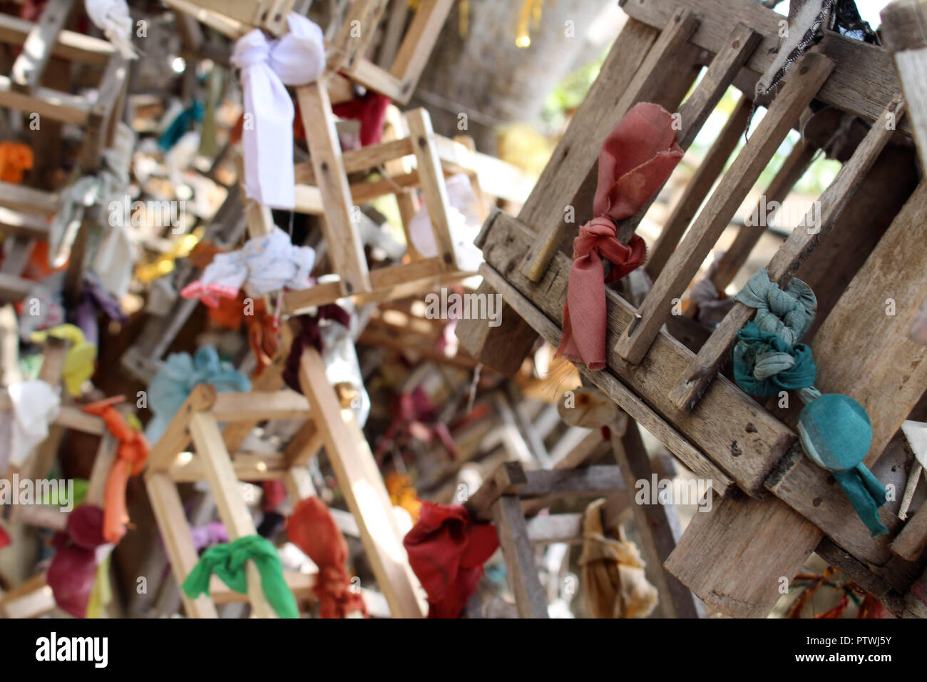 The offering box or cage at Koneswaram Kovil in Taken in