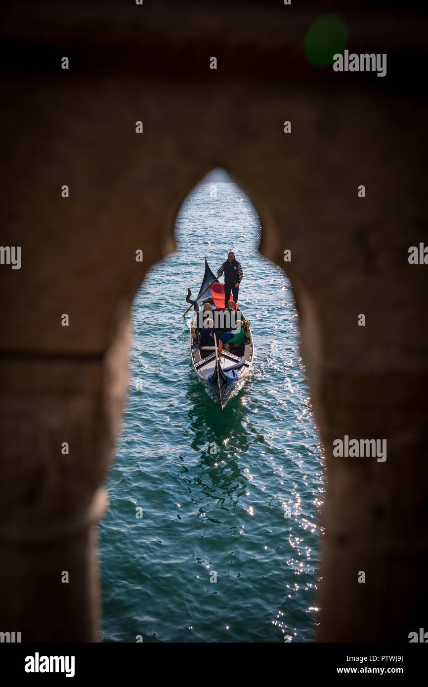 Venice Gondola on the canal Stock Photo Alamy