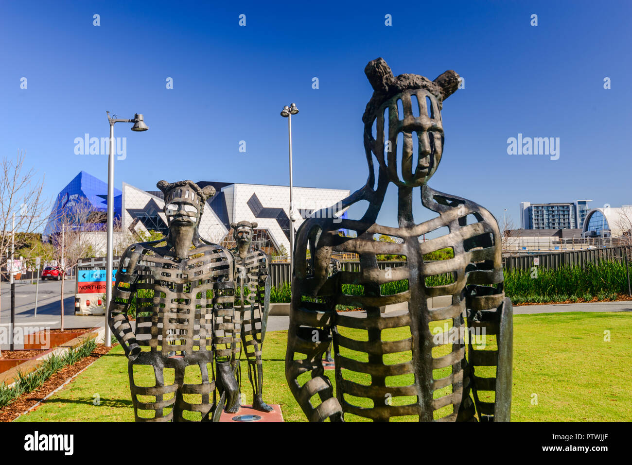 Koorden Sculptures in Kings Square, Perth, Western Australia Stock
