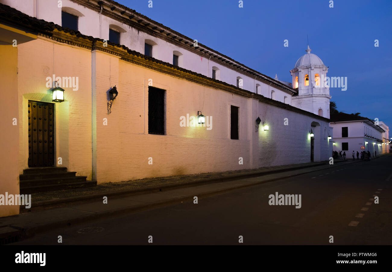 STREETS OF POPAYAN EARLY IN THE MORNING - COLOMBIA Stock Photo