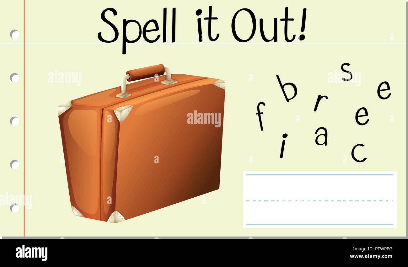 Spell english word briefcase illustration Stock Vector Image & Art Alamy