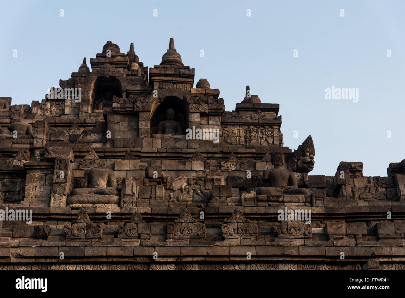 Borobudur, an ancient Buddhist complex in Java, Indonesia Stock Photo ...