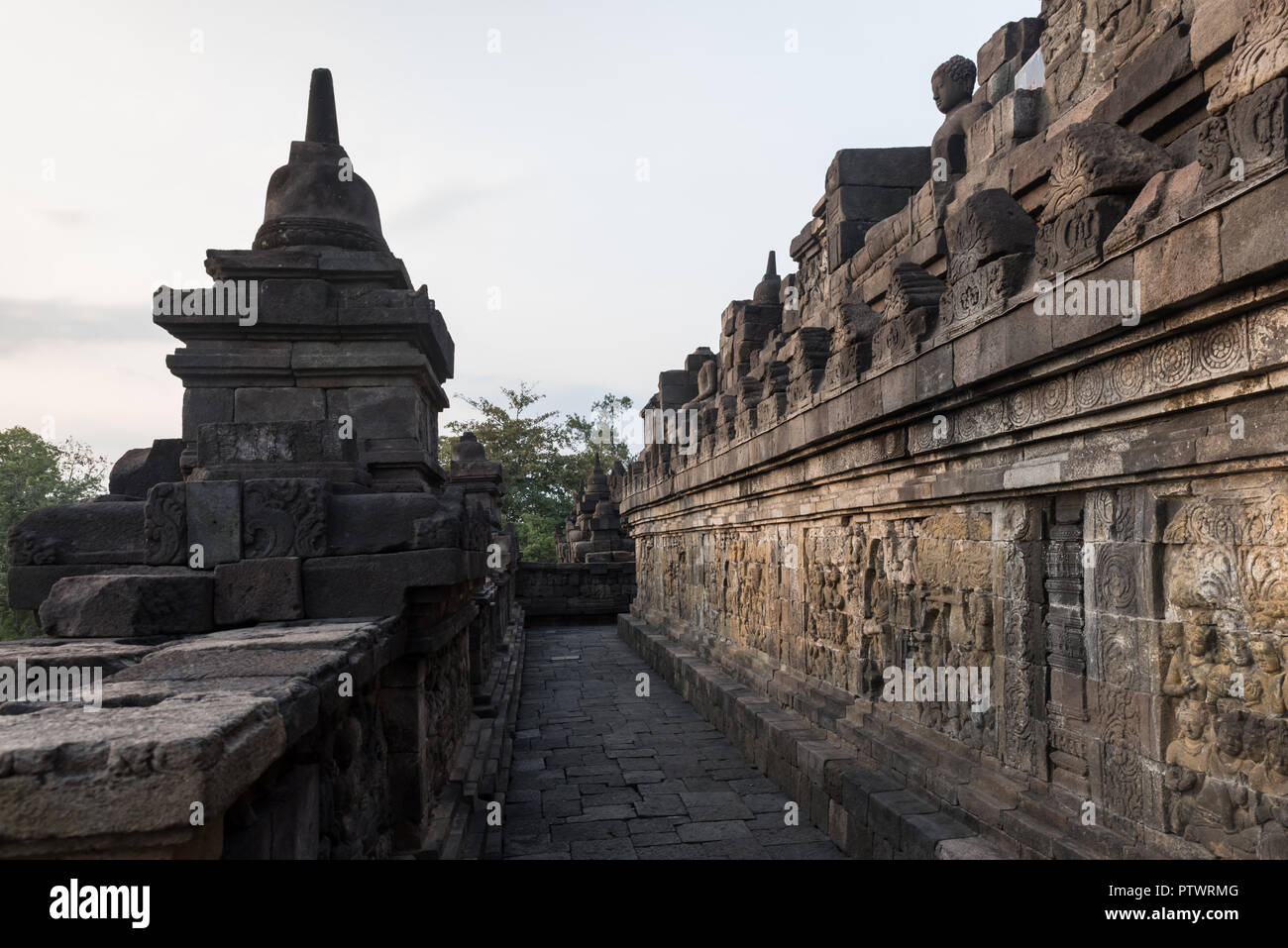 Borobudur, an ancient Buddhist complex in Java, Indonesia Stock Photo ...