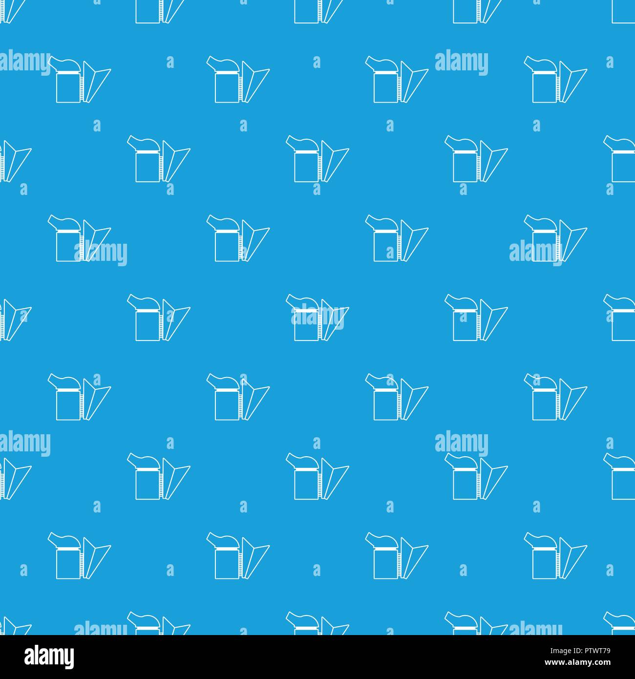 Beehive smoker pattern vector seamless blue Stock Vector