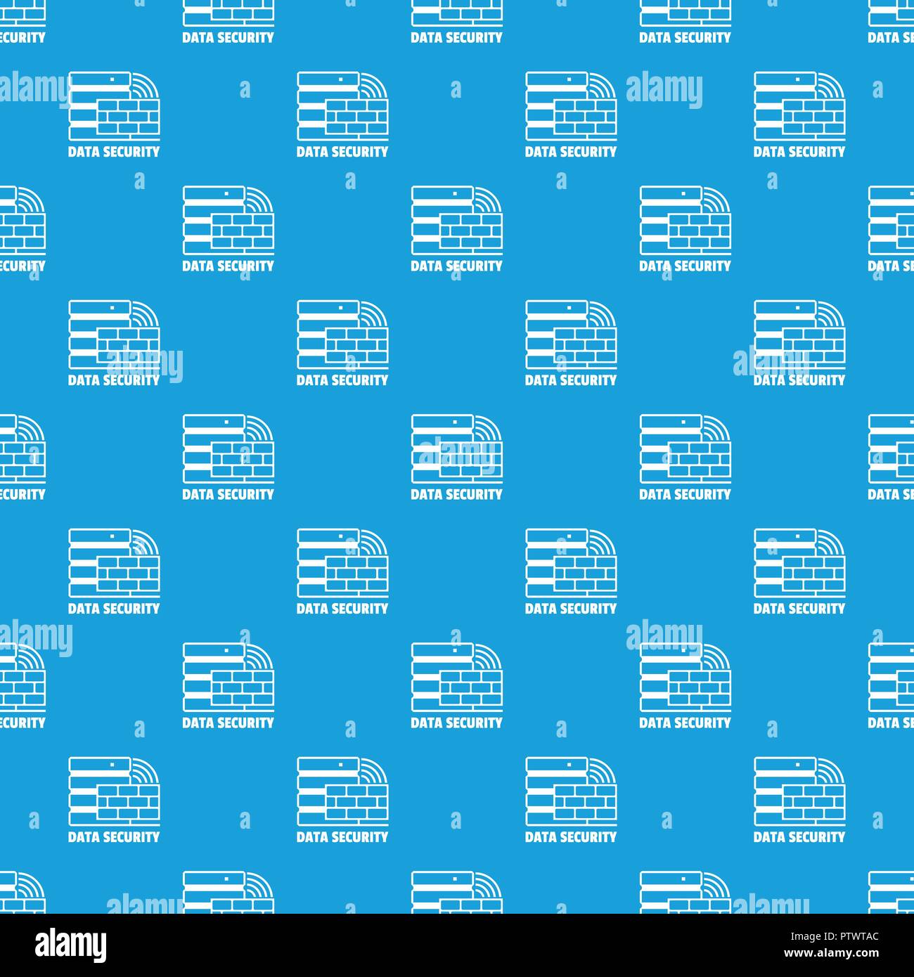 Data security pattern vector seamless blue Stock Vector