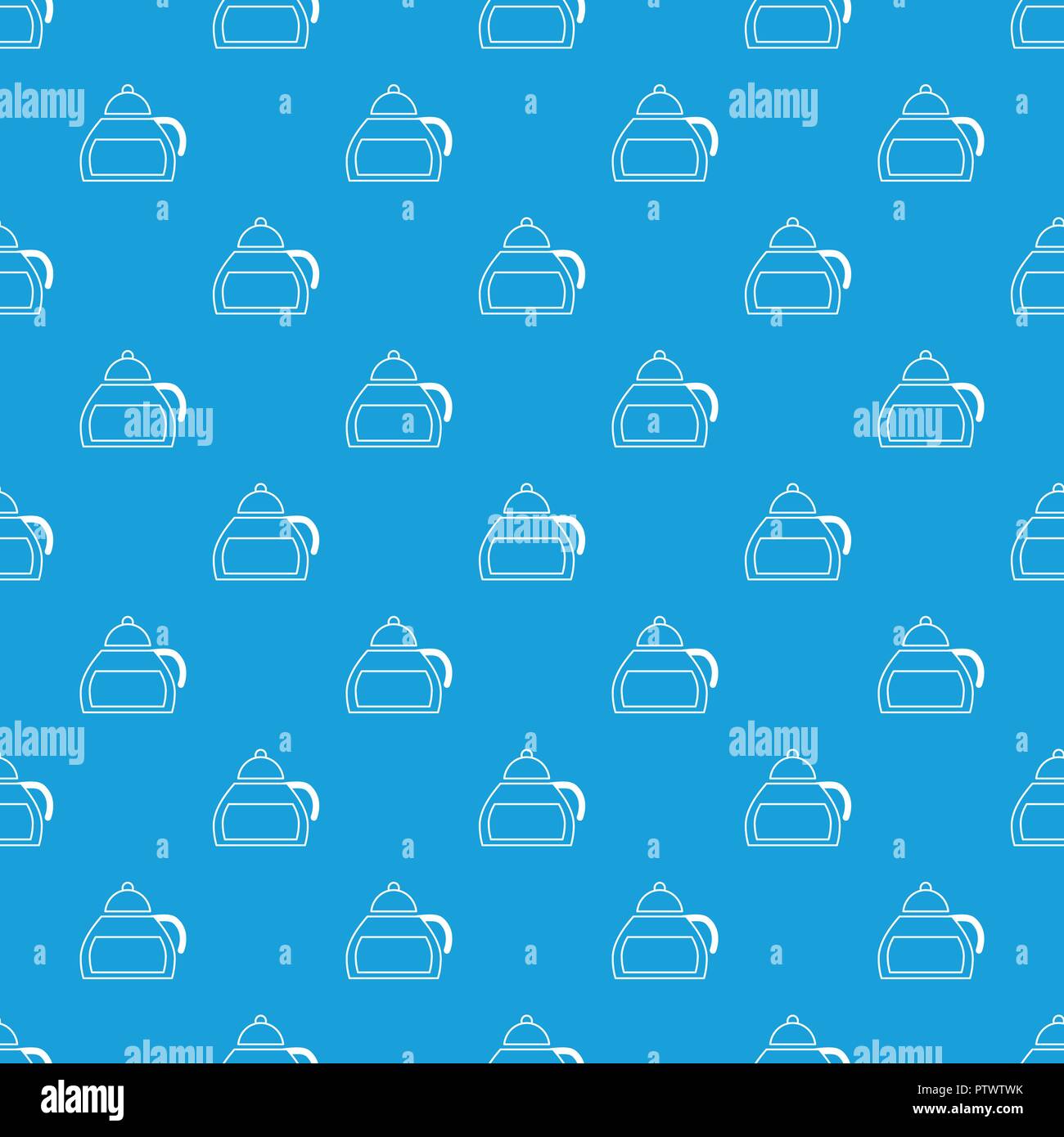 Honey tea pattern vector seamless blue Stock Vector