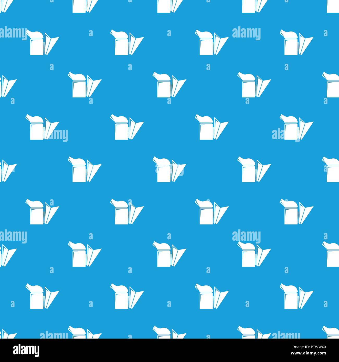 Beehive smoker pattern vector seamless blue Stock Vector