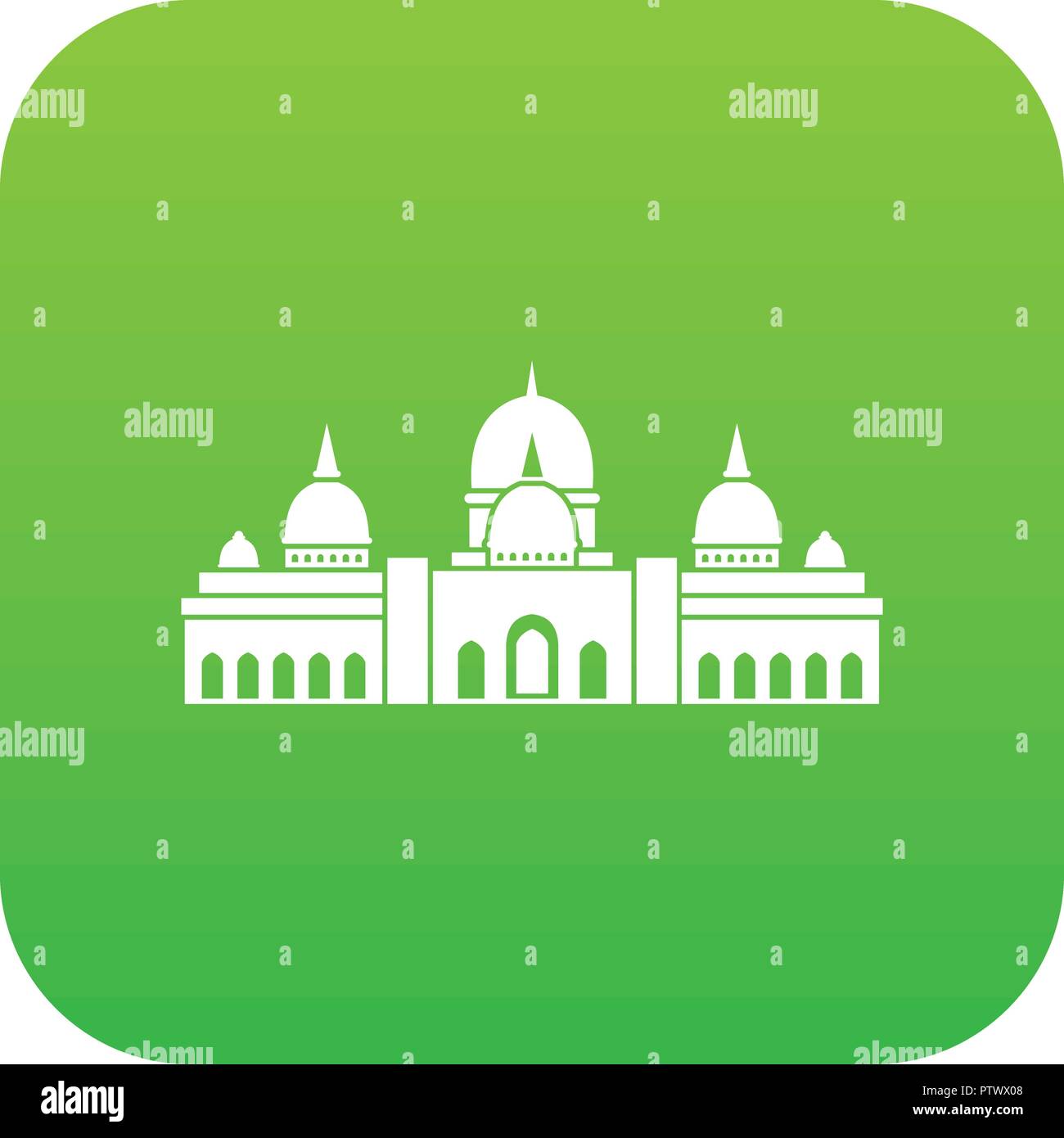 Sheikh Zayed Grand Mosque, UAE icon digital green Stock Vector Image ...