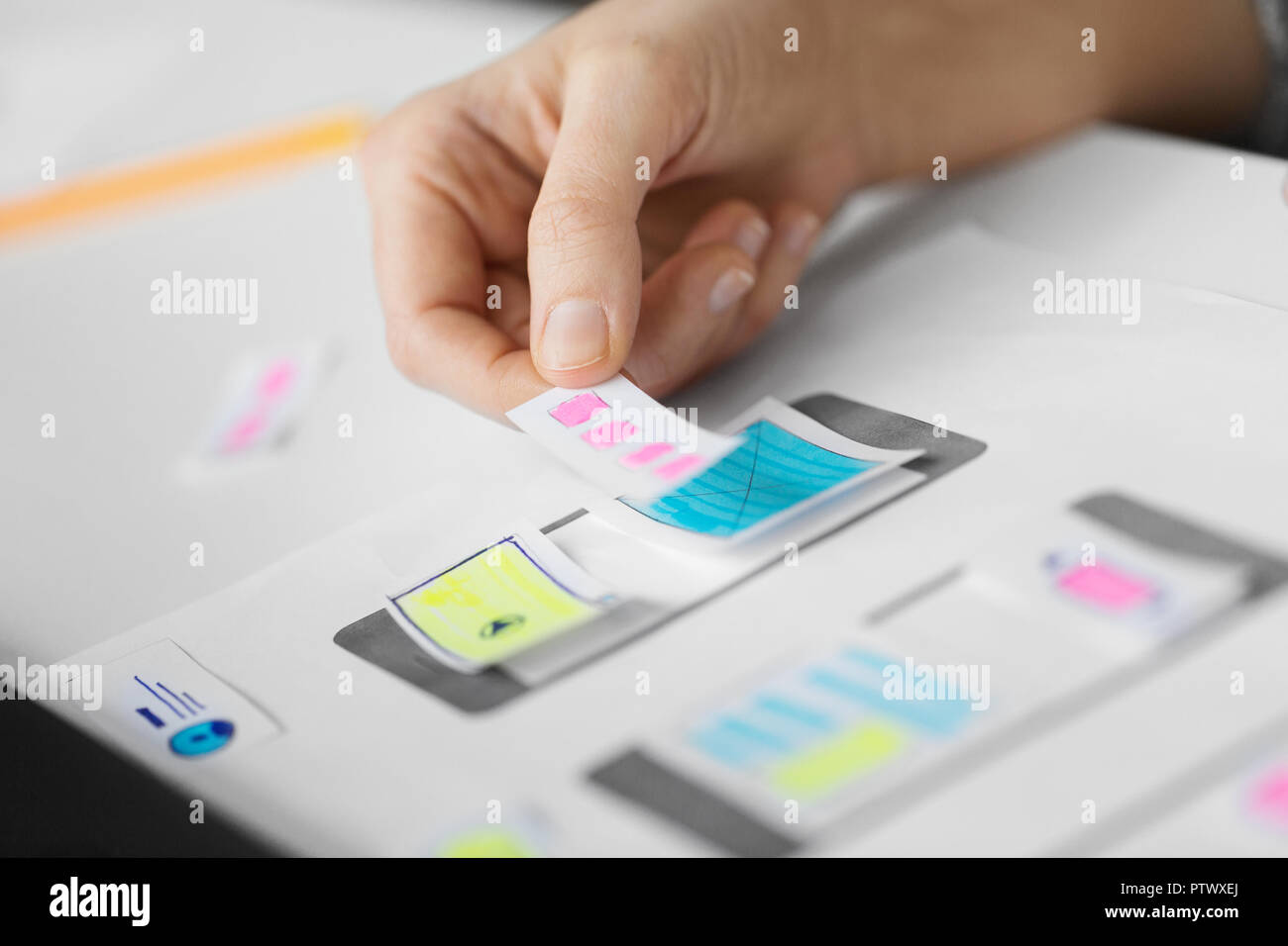 Web design wireframe hi-res stock photography and images - Alamy