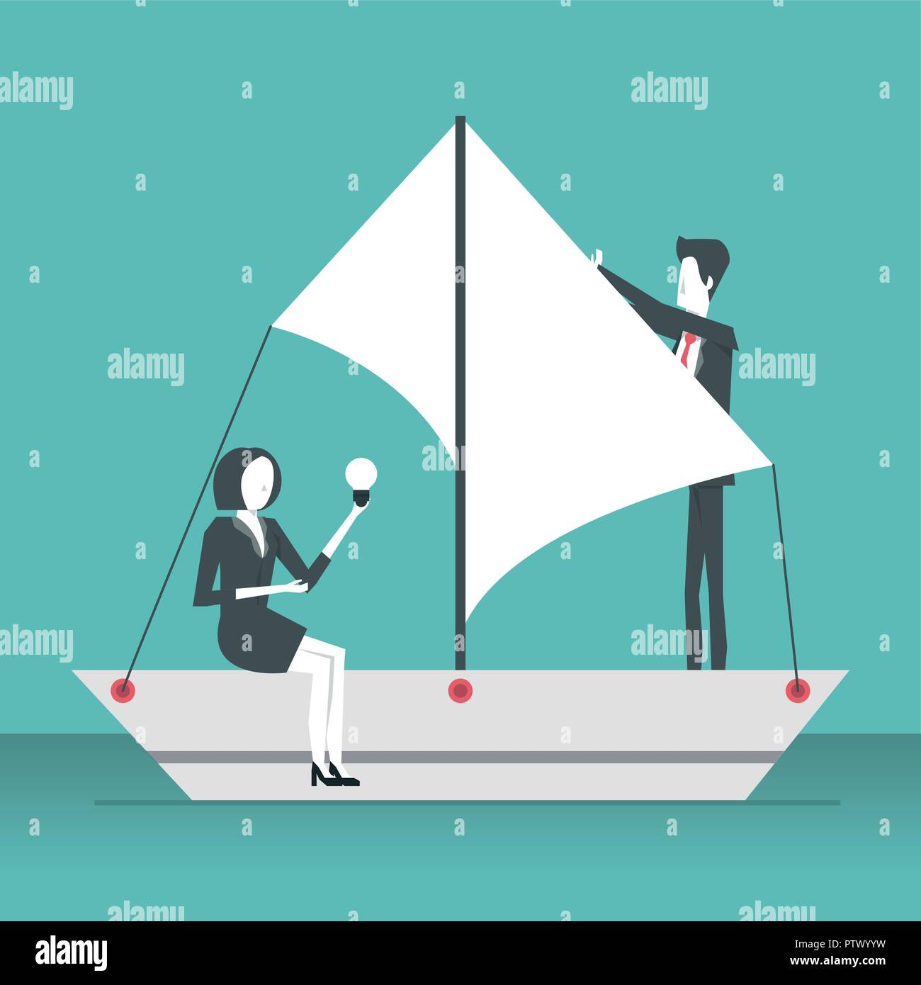 Businessman navigating Stock Vector Images - Alamy