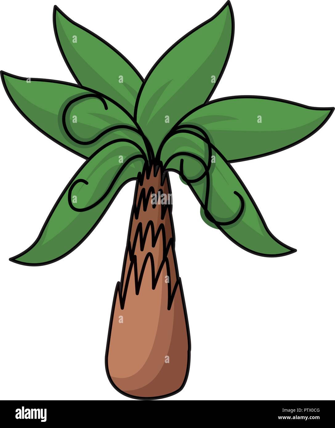 Tree palm cartoon vector illustration graphic design Stock Vector Image ...