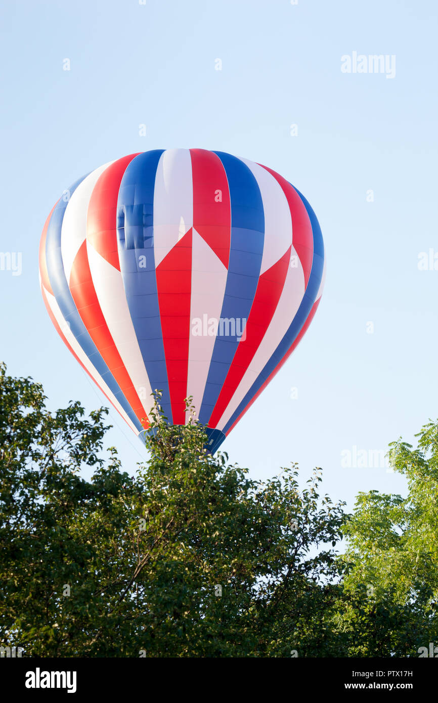 BRANCHBURG, NEW JERSEY July 28, 2018 A colorful hot air balloon can