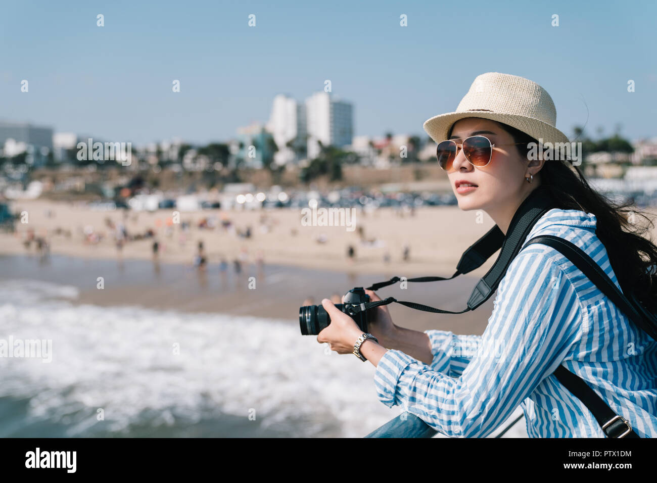 Santa beautiful female beach hi-res stock photography and images - Alamy