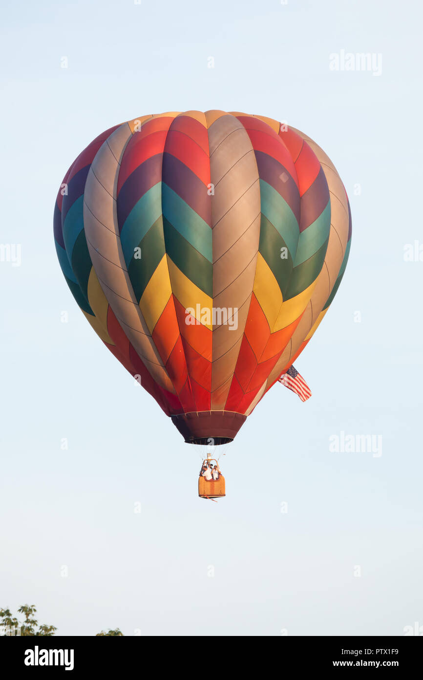 BRANCHBURG, NEW JERSEY July 28, 2018 A hot air balloon gets ready to