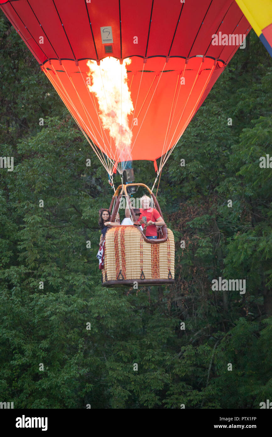 BRANCHBURG, NEW JERSEY July 28, 2018 A hot air balloon gets ready to