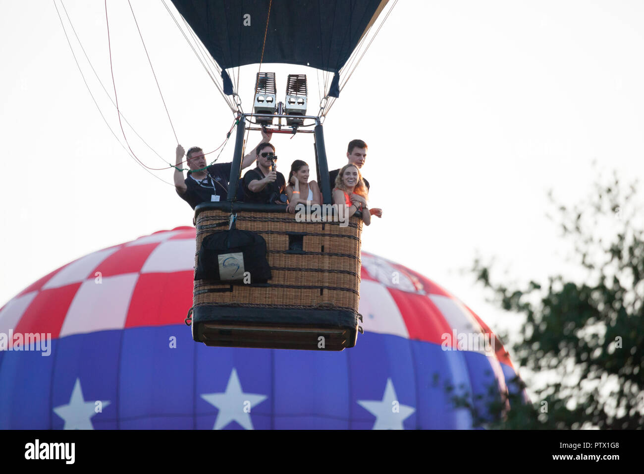 BRANCHBURG, NEW JERSEY July 28, 2018 A hot air balloon gets ready to