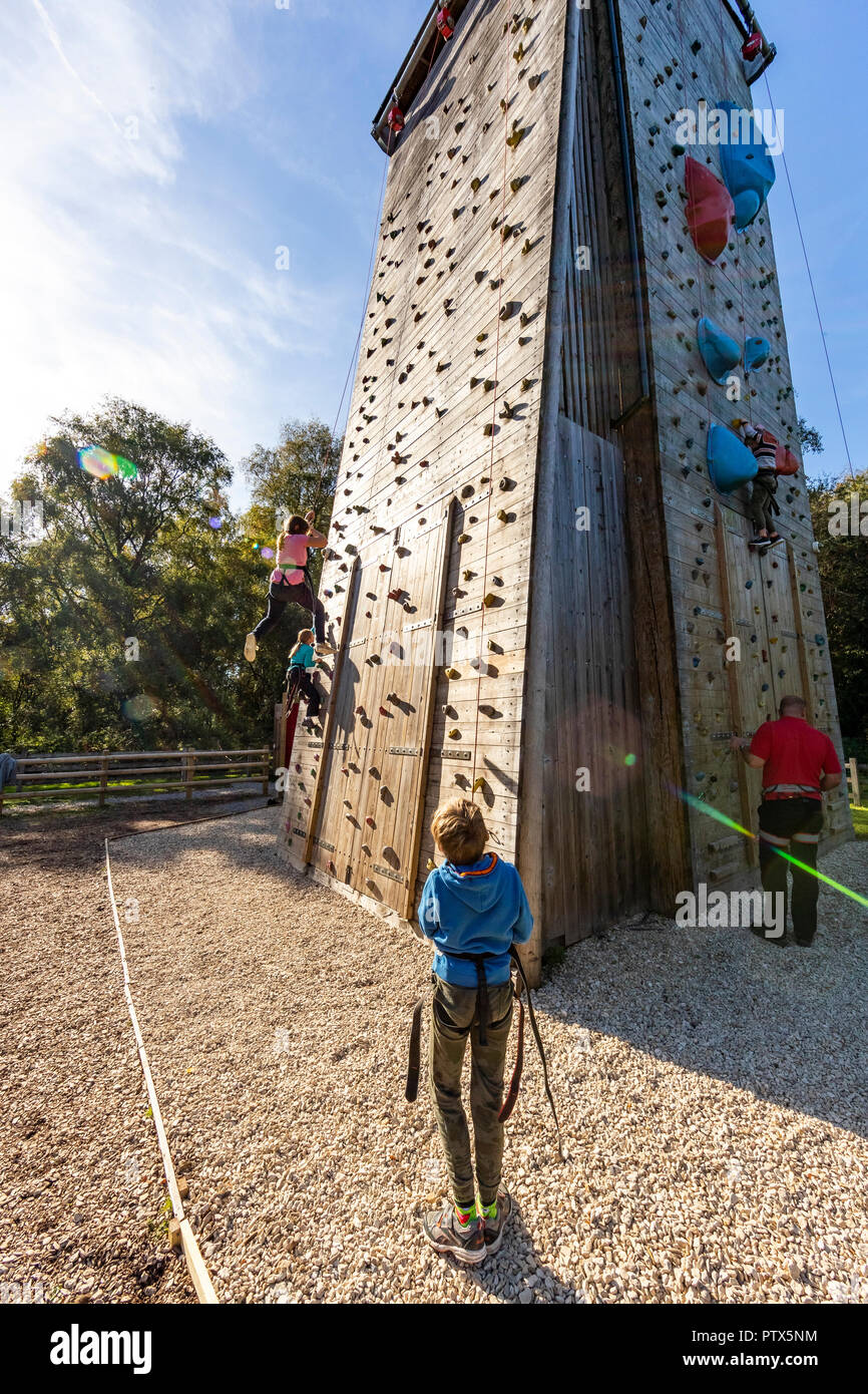 Climbing Tower. Forest of Dean Adventure, Beechenhurst, Gloucestershire