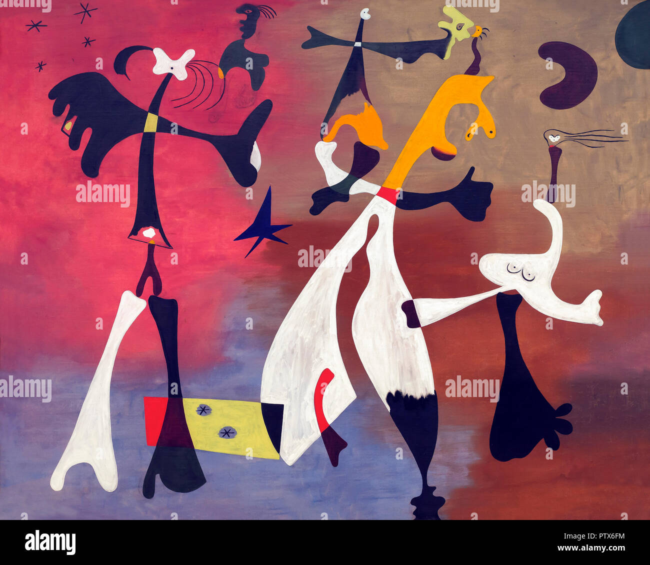 Personages with Star, Joan Miro, 1933, Art Institute of Chicago, Chicago, Illinois, USA, North America Stock Photo