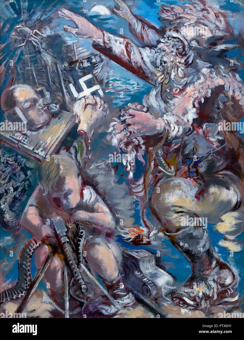God of War, George Grosz, 1940, Art Institute of Chicago, Chicago, Illinois, USA, North America Stock Photo