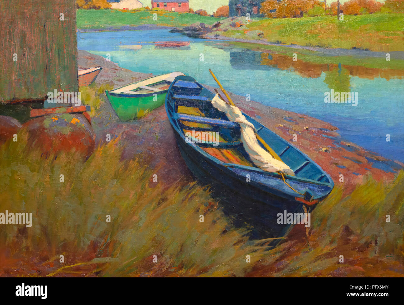 Boats at Rest, Arthur Wesley Dow, circa 1895, Art Institute of Chicago