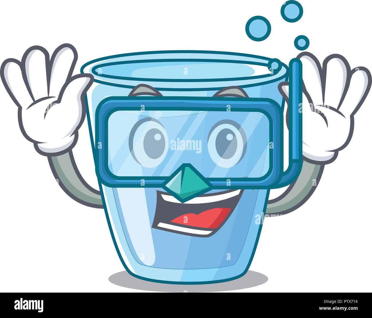 Diving fresh water glass in table cartoon Stock Vector Image & Art Alamy