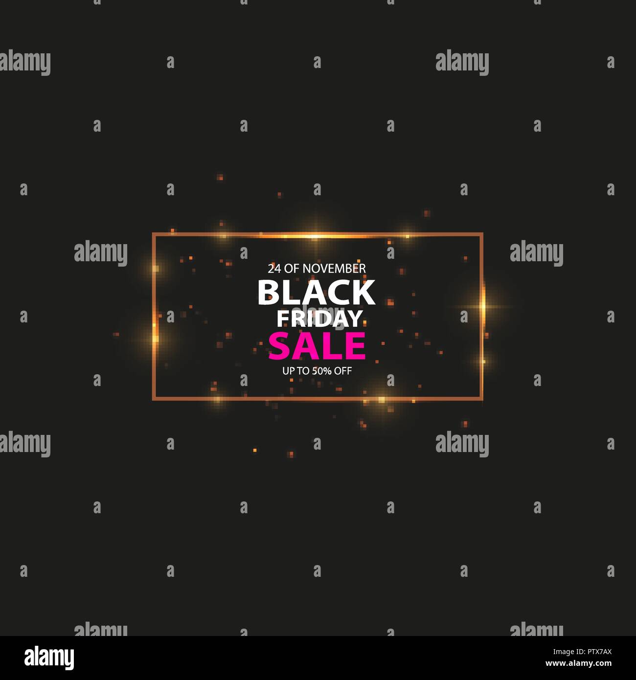 Vector glowing magic square frame black friday sale Stock Vector Image & Art Alamy