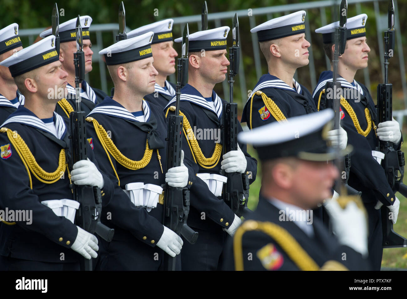 Polish Navy Honour Guard unit during he state funeral of Admiral Jozef