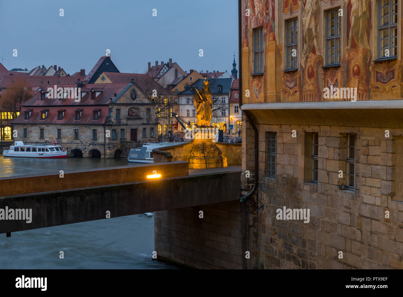 The Lower Bridge and 'Little Venice', Bamberg, Bavaria, Germany, Europe Stock Photo