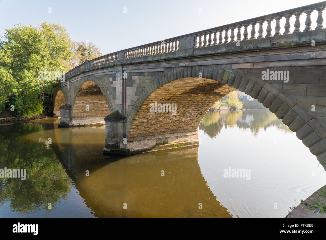 Old stone bridge crossing river severn hi-res stock photography and ...