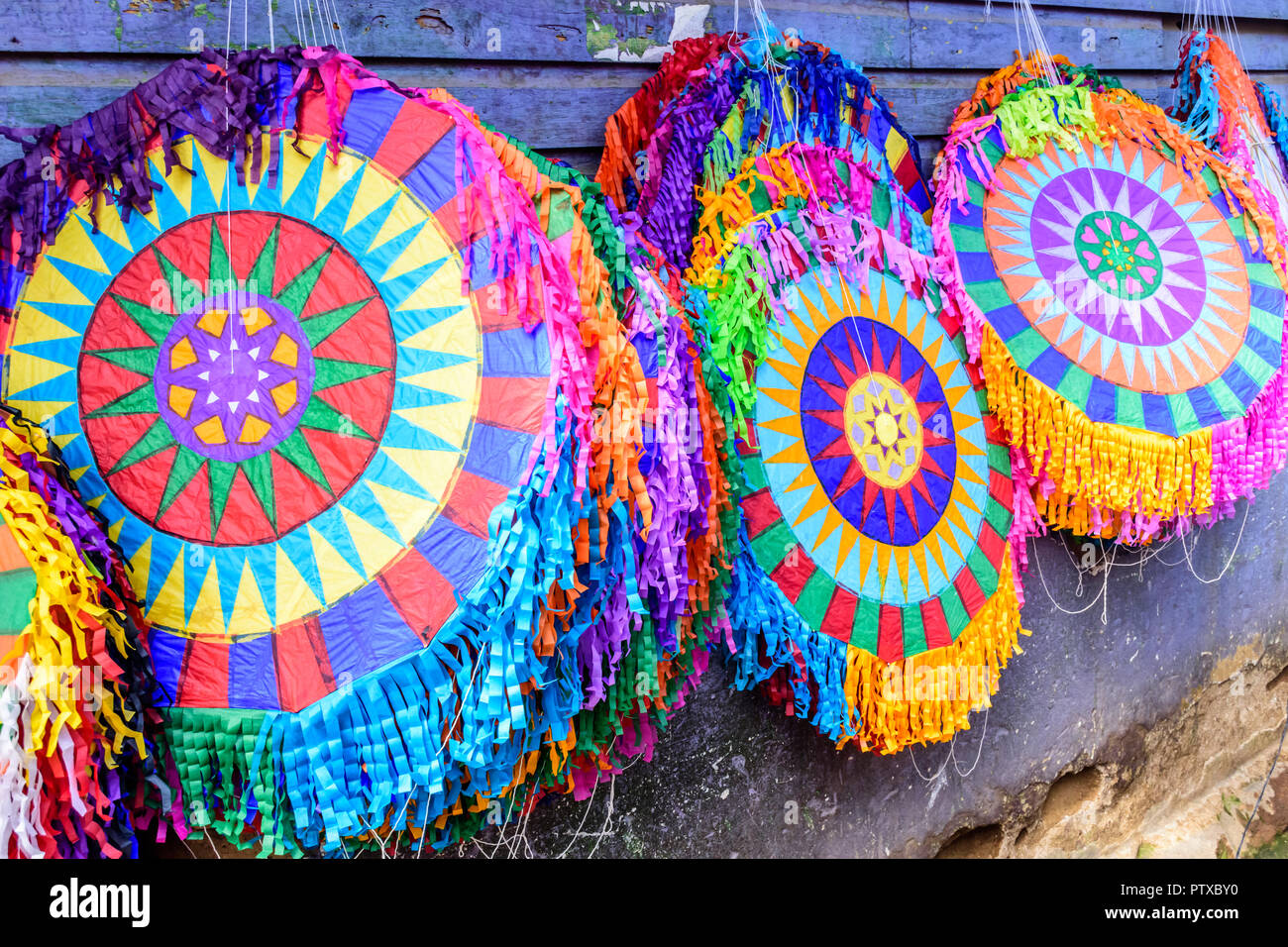 Santiago Sacatepequez, Guatemala November 1, 2017 Selling kites