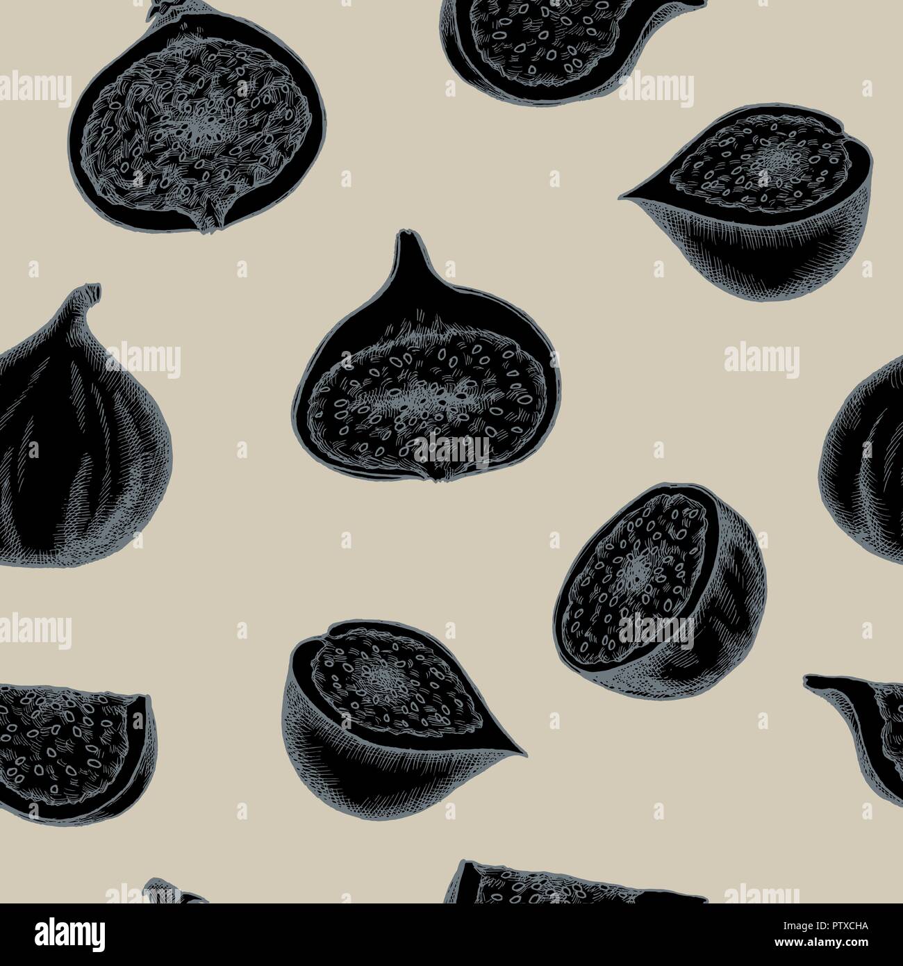 Vector seamless pattern of autumn pattern. Hand drawn vector illustration Stock Vector