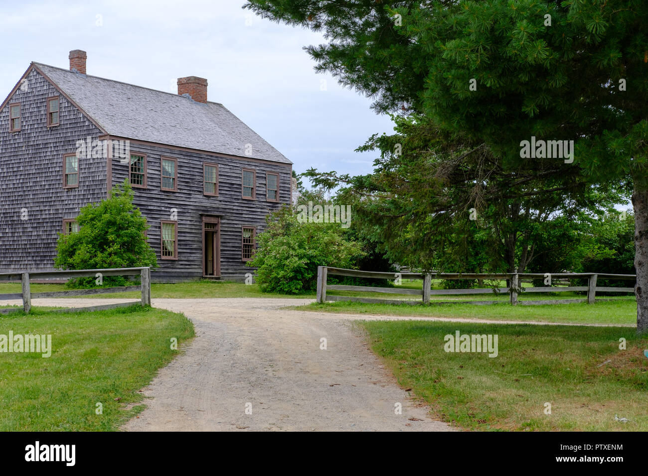Old house among the trees in historic settlement Kings Landing, New