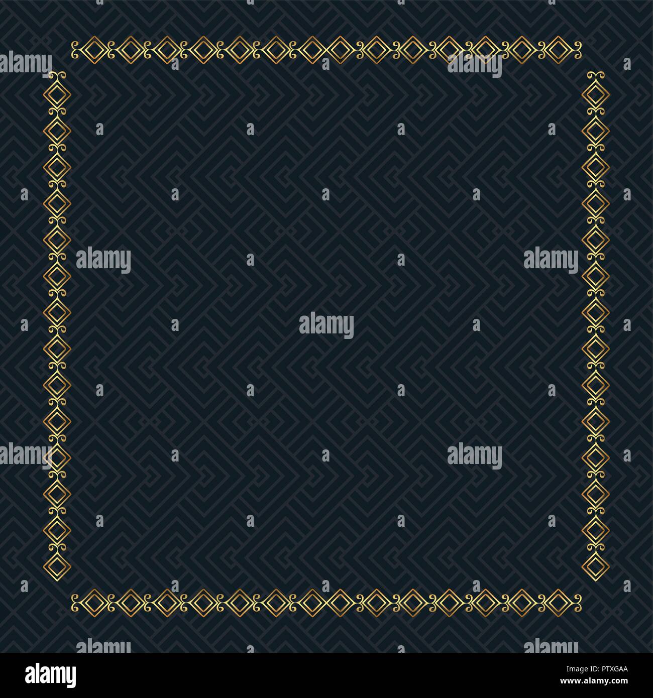 elegant square golden frame Stock Vector Image & Art - Alamy