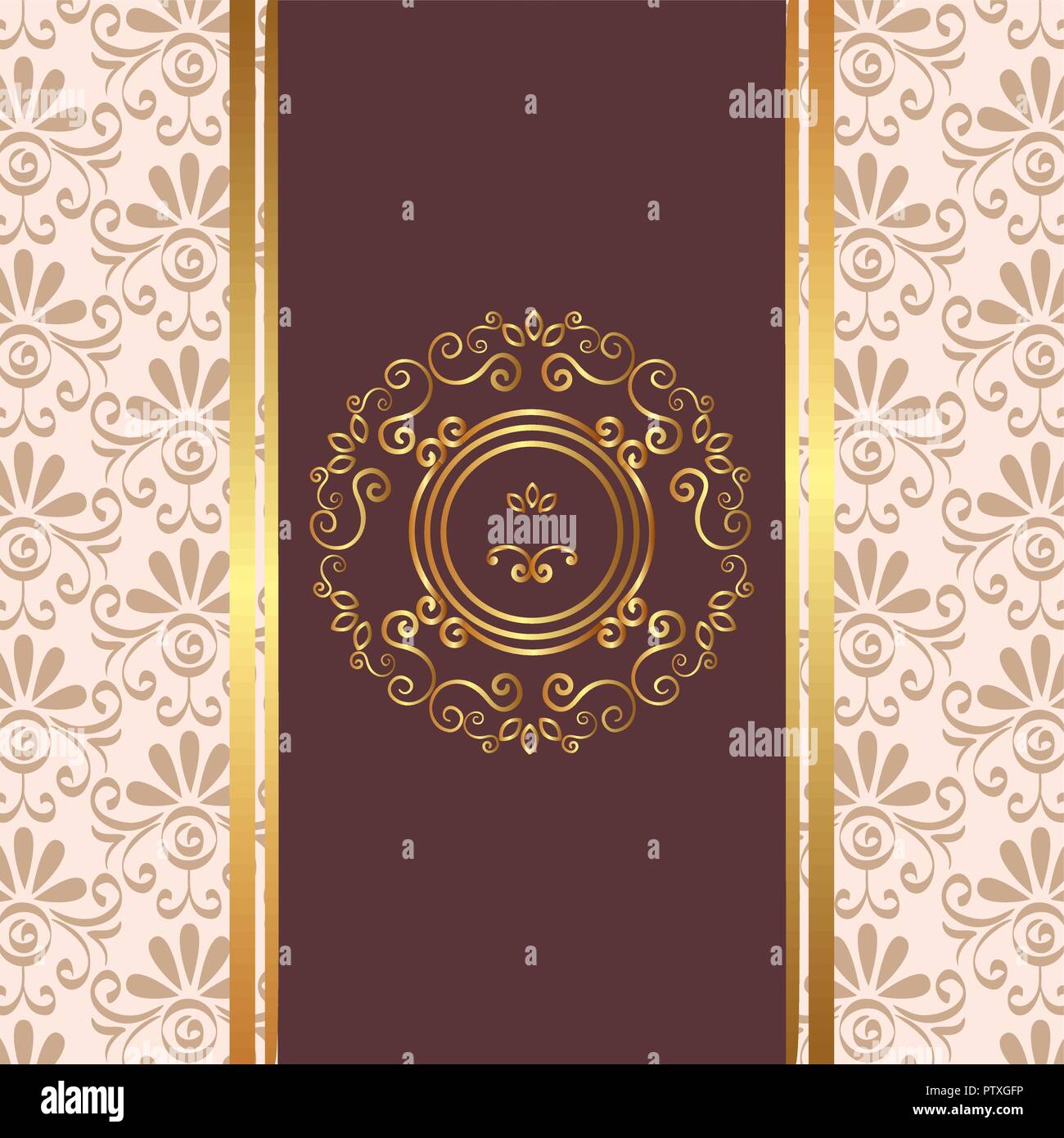 elegant circular golden frame Stock Vector Image & Art - Alamy