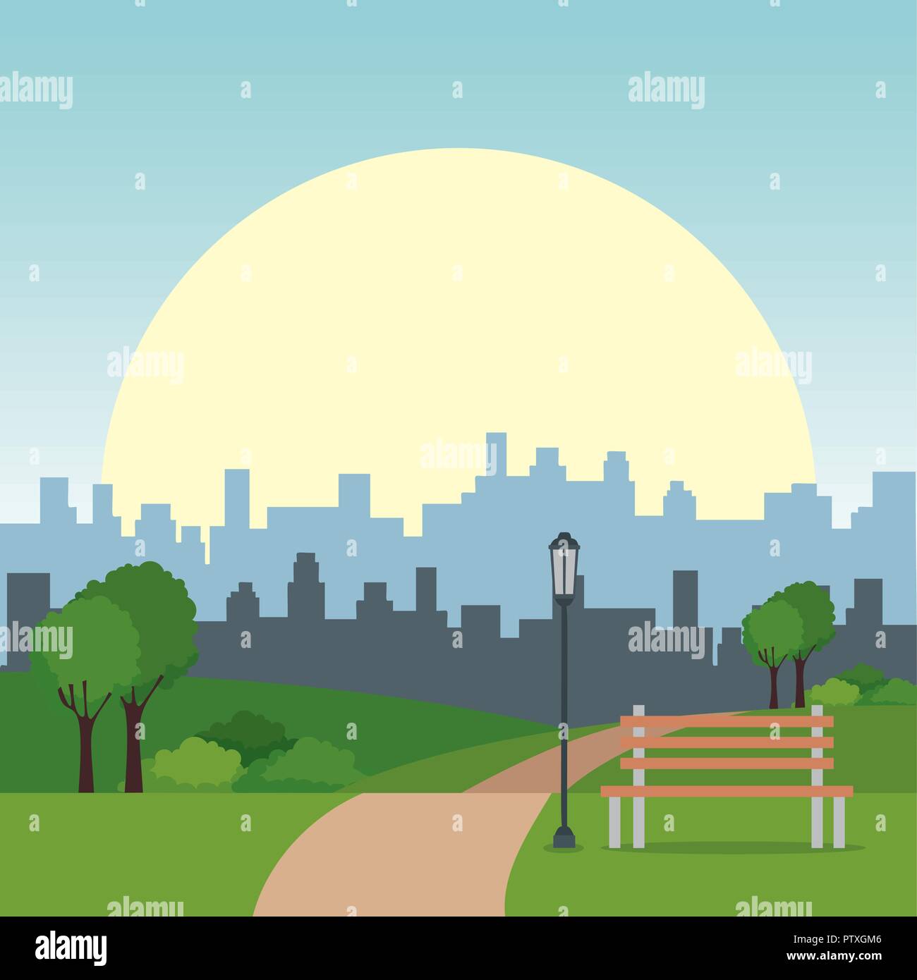 park landscape scene icon Stock Vector Image & Art - Alamy
