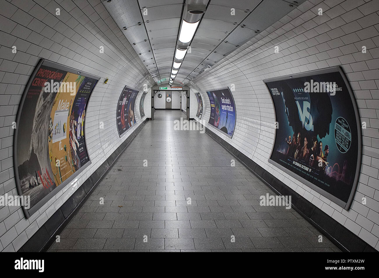 Tiled underground Tunnel, pedestrian walkway Stock Photo Alamy