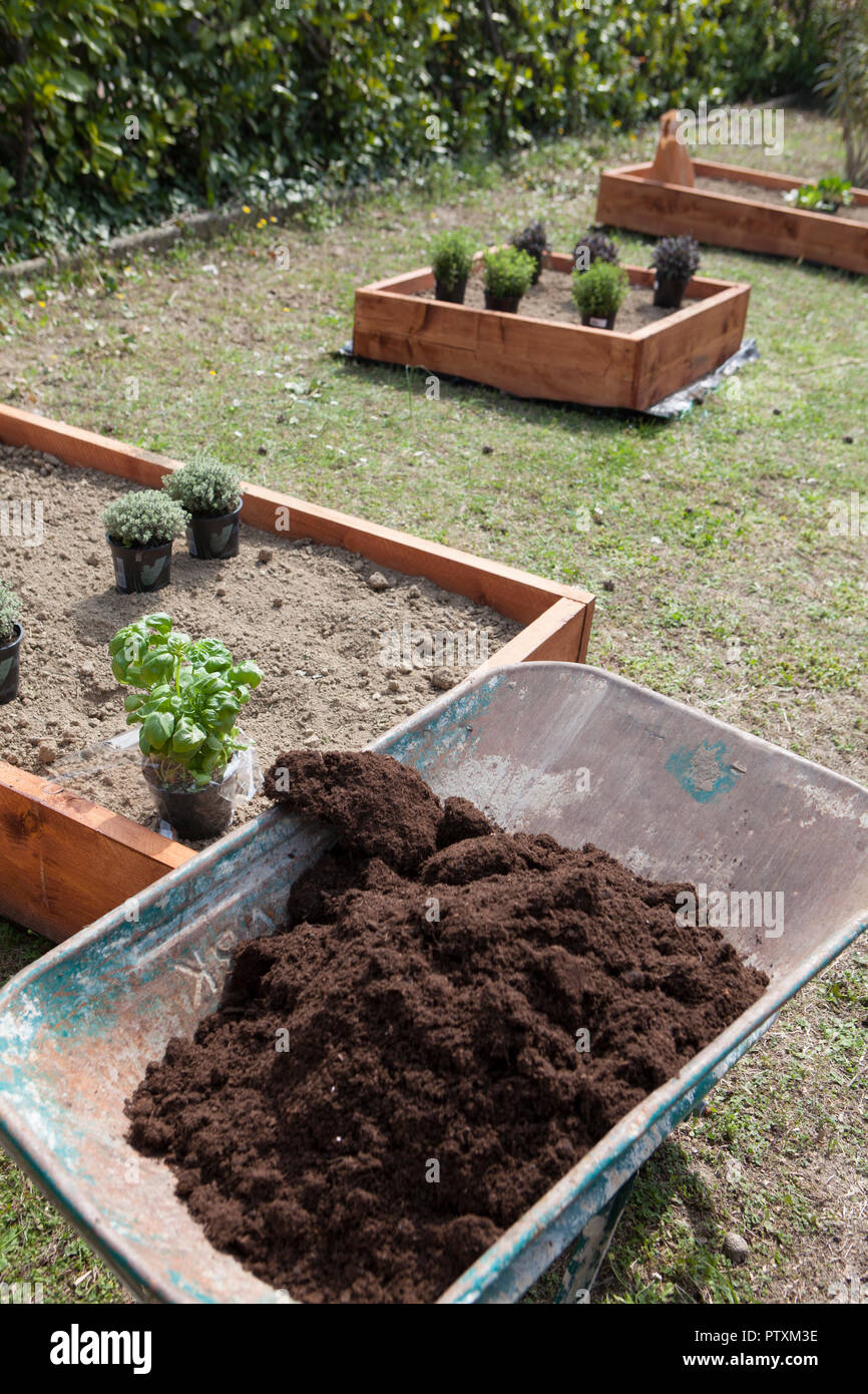vegetable garden tubs Stock Photo Alamy
