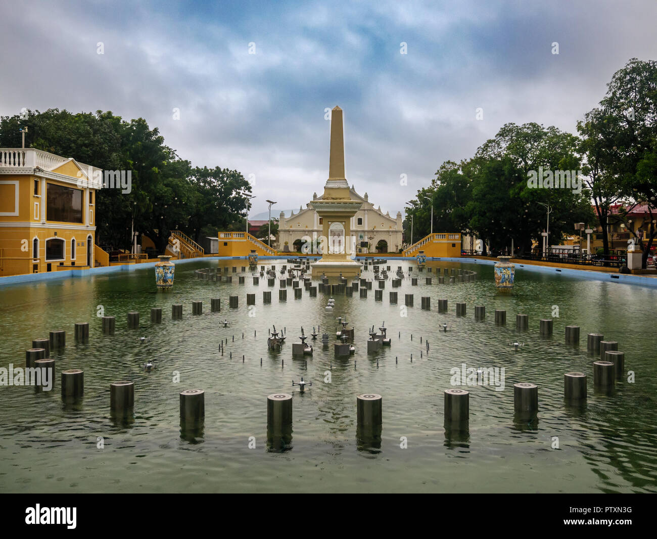 Plaza Salcedo (Dancing Fountain) at Vigan City, Philippines Stock Photo ...