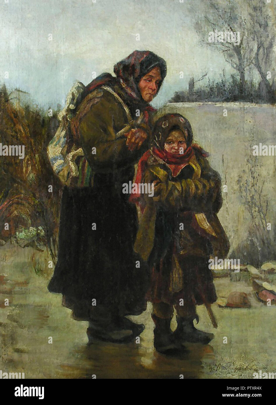 рассмотри картину обедневшие барыни скорее всего. василий григорьевич перов слепой. сыновья её служили в петербурге. максимов василий «всё в прошлом», 1889 год. художник пчелко муму.